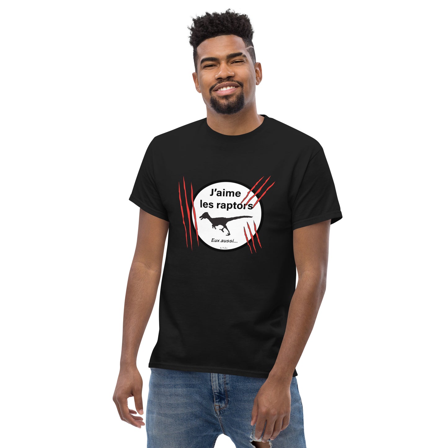 T-shirt Homme - Wild dino "J'aime les raptors"