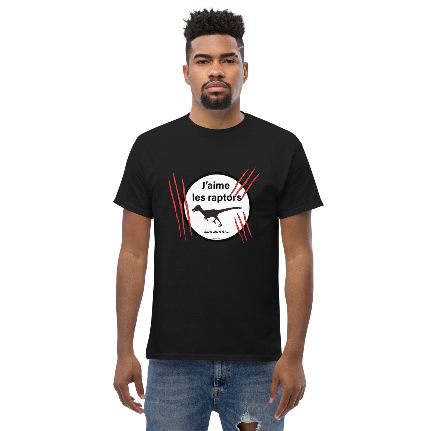 T-shirt Homme - Wild dino "J'aime les raptors"