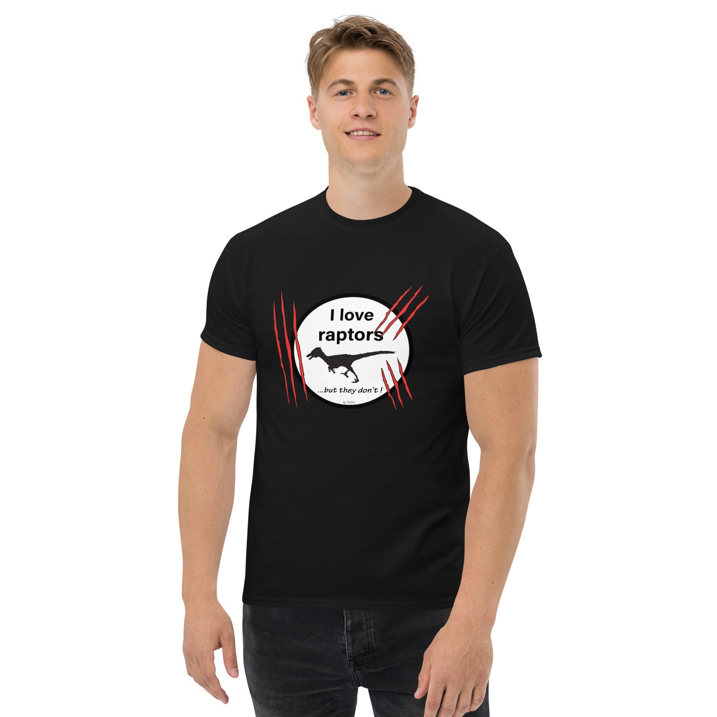 T-shirt Men - Wild dino "Love raptors"