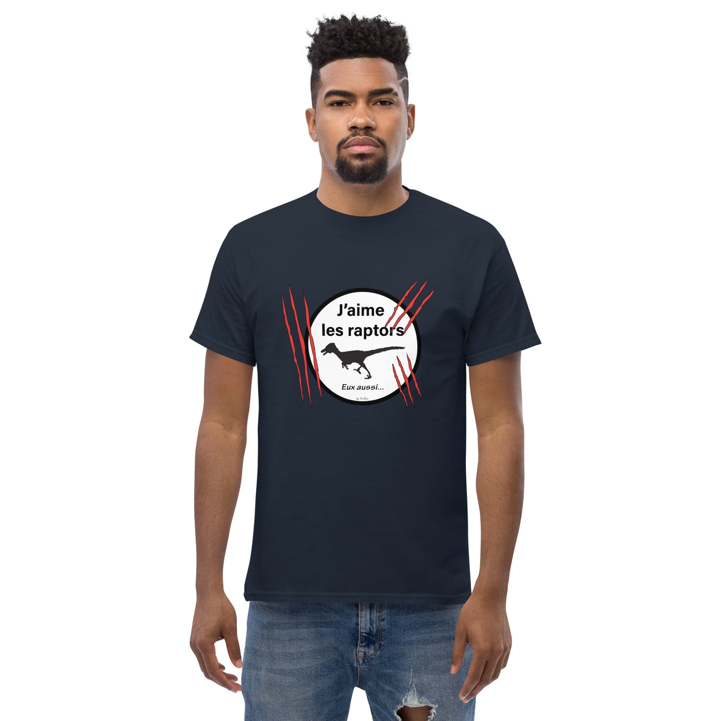 T-shirt Homme - Wild dino "J'aime les raptors"