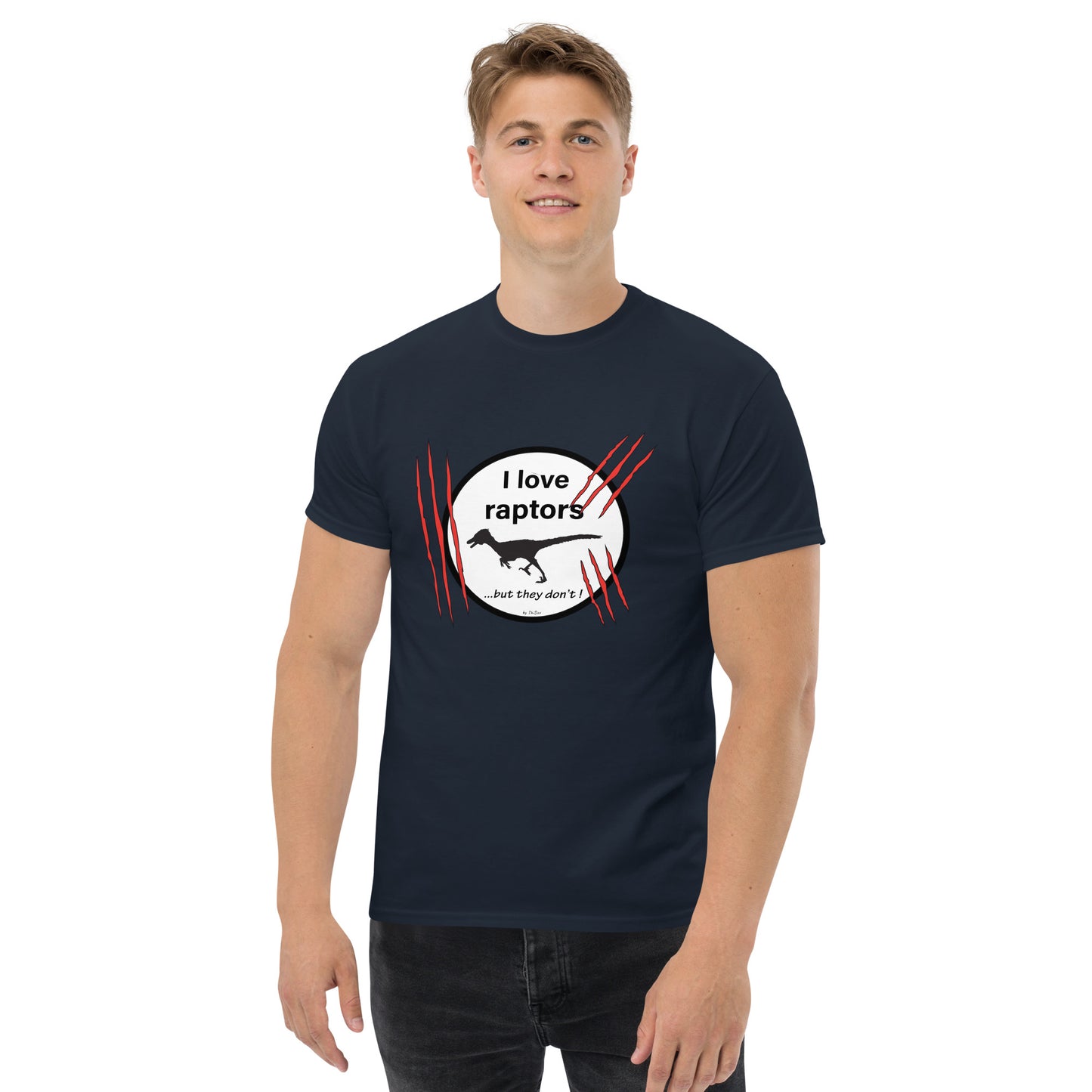 T-shirt Men - Wild dino "Love raptors"