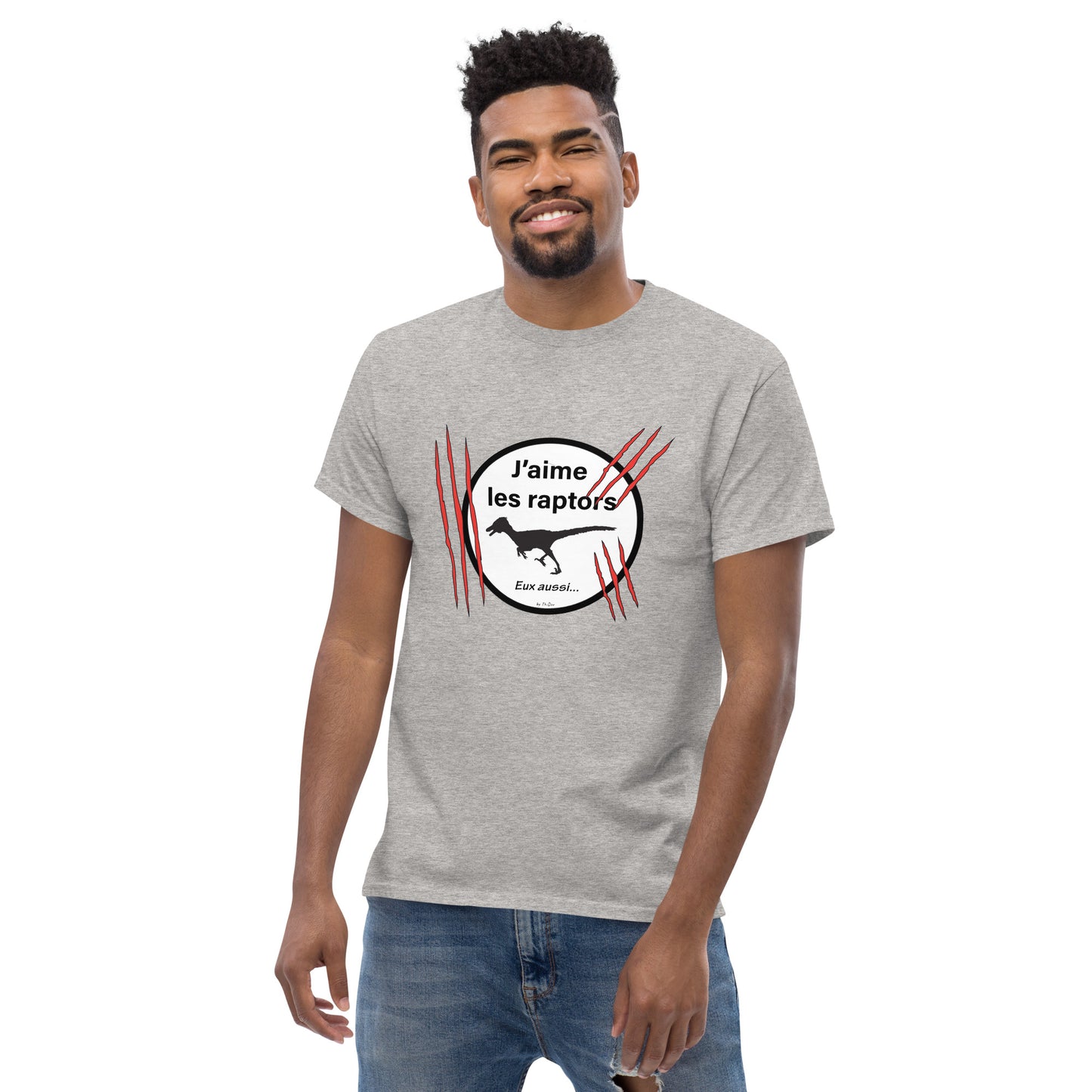 T-shirt Homme - Wild dino "J'aime les raptors"