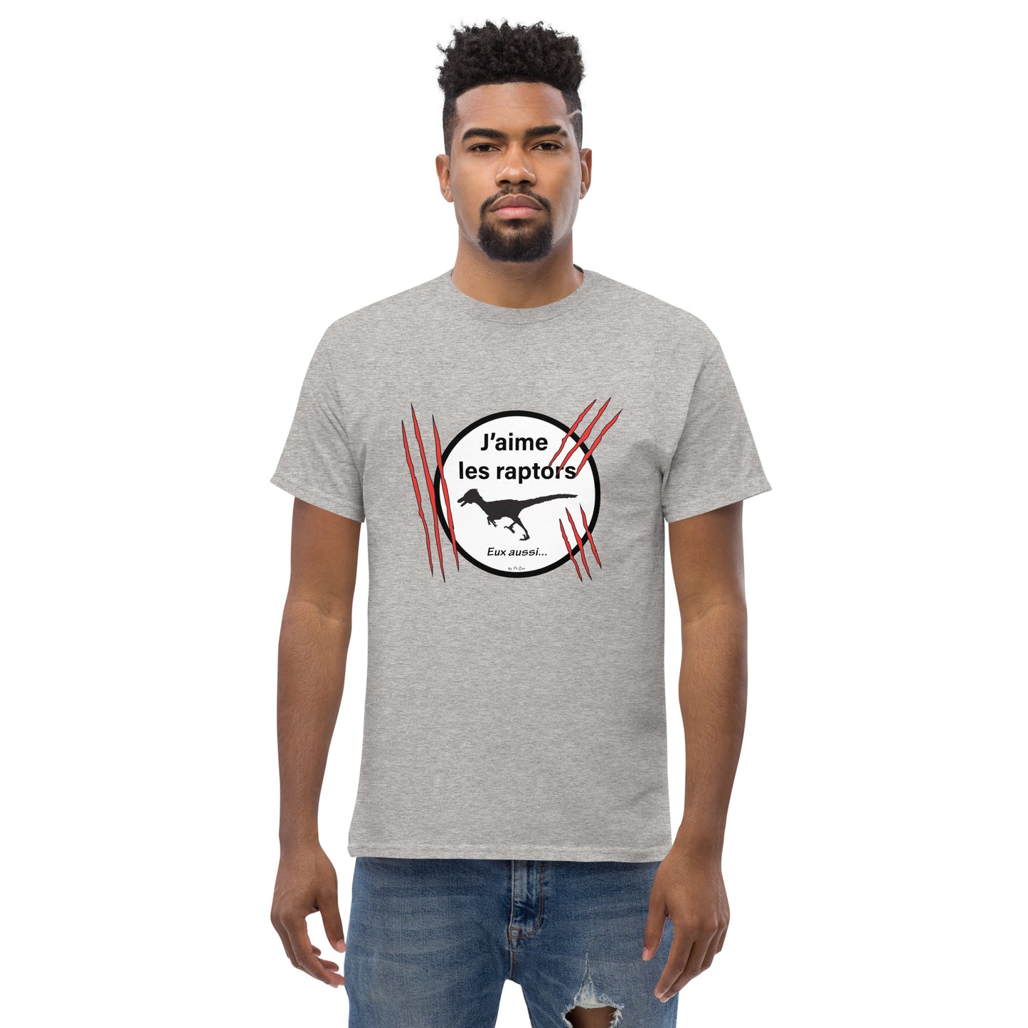 T-shirt Homme - Wild dino "J'aime les raptors"