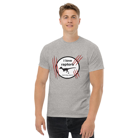 T-shirt Men - Wild dino "Love raptors"