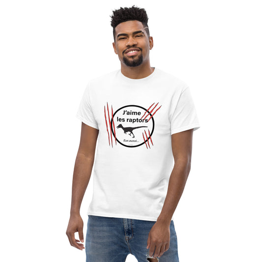 T-shirt Homme - Wild dino "J'aime les raptors"