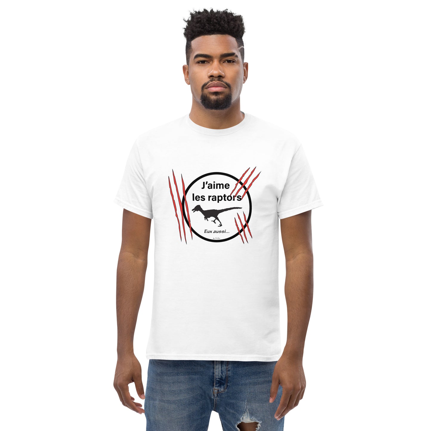 T-shirt Homme - Wild dino "J'aime les raptors"